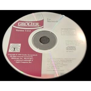 The 1995‎ Grolier Multimedia Encyclopedia Version 7.0.4 for Macintosh CD-ROM